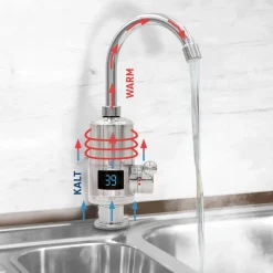 Aquadon Smarte Haushaltshelfer|Heizen-SmartHeater Fix-Head Wasserhahn mit integriertem Durchlauferhitzer