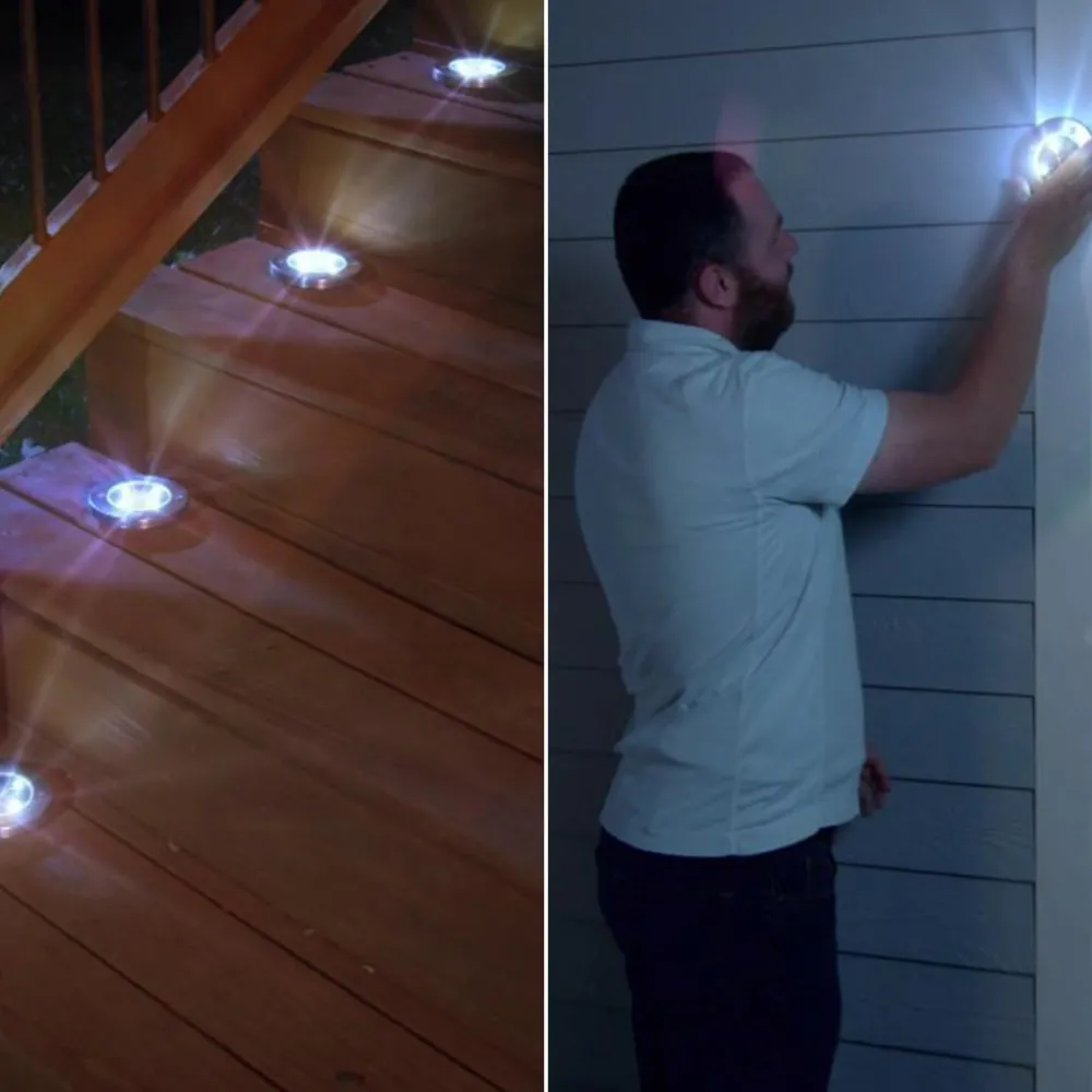 Keine Beleuchtung|Garten-Disk Lights Solarleuchte 8er Set