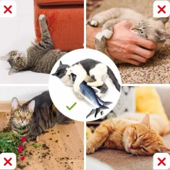 Keine Tierwelt-Flippity Fish interaktives Katzenspielzeug (B-Ware)