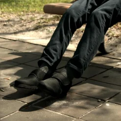 Keine Textil|Nützliche Helfer Für Das Beste Alter-Gold Care schwarz unterstützender Schuh