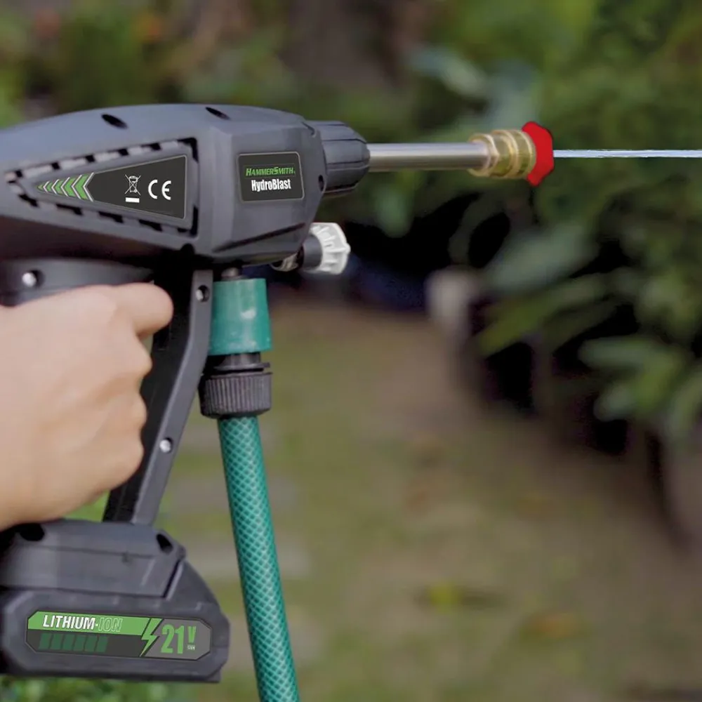 Hammersmith Auto|Garten-HydroBlast Akku Druckreiniger inkl. Zubehör GRATIS