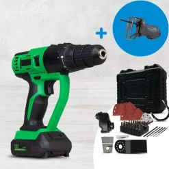 Hammersmith Heimwerken|Heimwerken-MultiTool Akku Multifunktionswerkzeug inkl. Zubehör GRATIS