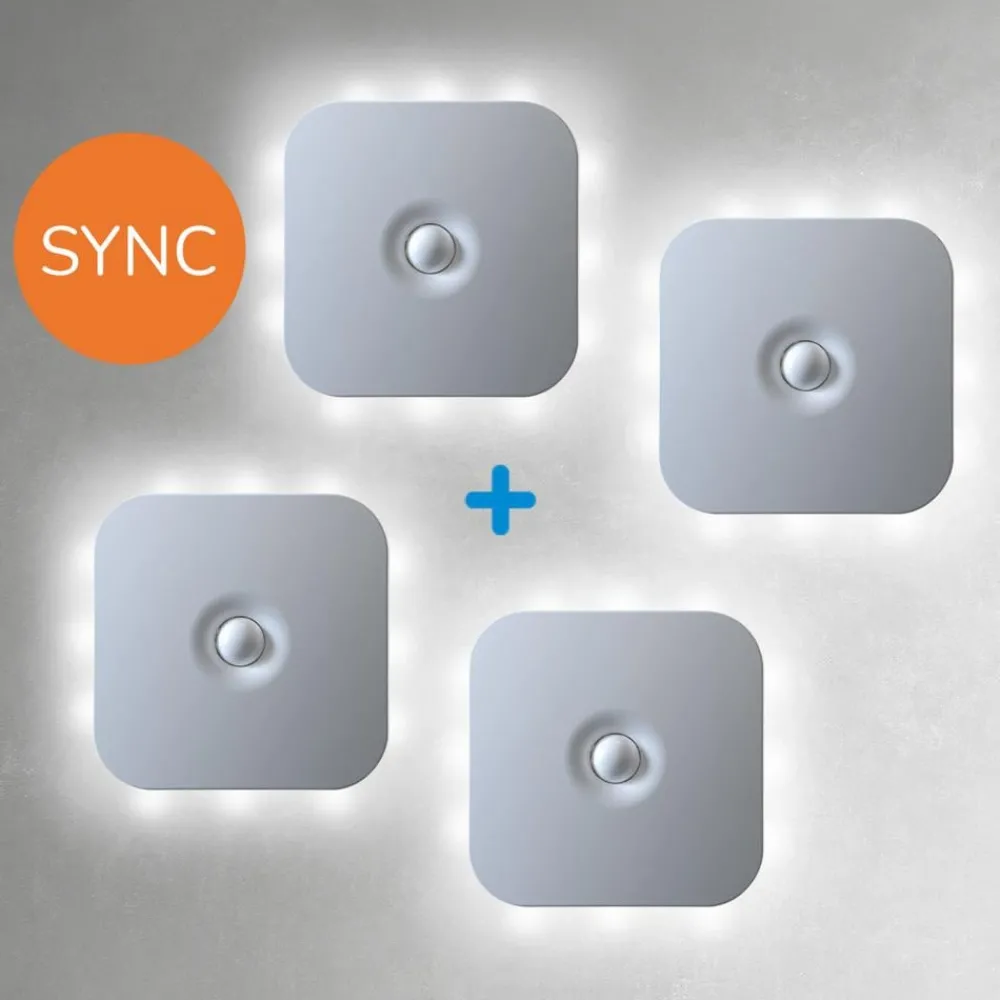HandyLux Clevere Alltagshelfer|Beleuchtung-LightGuide Sync kabelloses Nachtlicht mit Bewegungsmelder & Funk 2+2 GRATIS