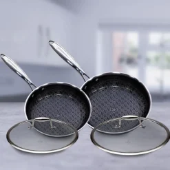 Keine Pfannen & Töpfe-Hell's Kitchen 24cm und 28cm Pfannen Set inkl. Deckeln
