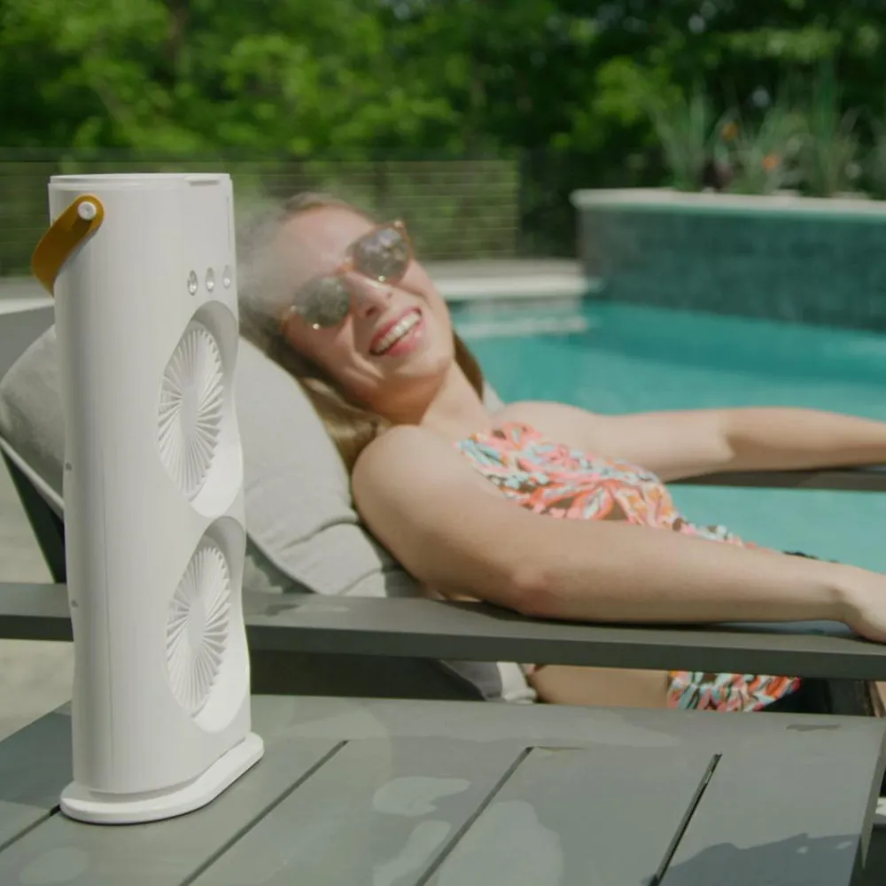 Livington Luftkühler-AquaBreeze Dual-Nebel-Ventilator