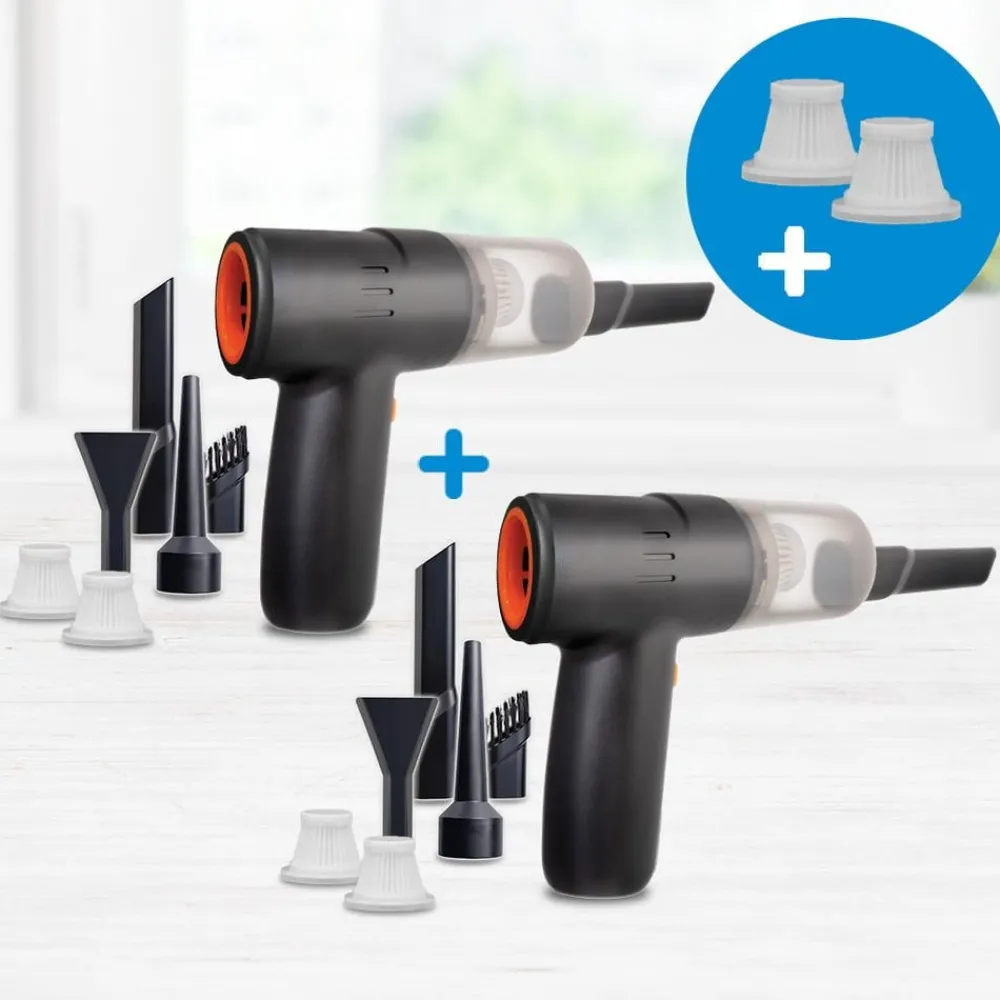 Livington Reinigung-PocketVac 2in1 Handstaubsauger mit Gebläsefunktion 1+1 GRATIS inkl. Ersatzfilter 2er Set