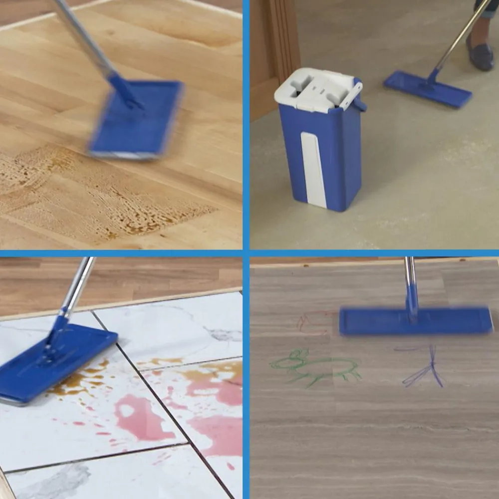 Livington Reinigung-Touchless Mop Bodenwischer mit Auswringfunktion inkl. Mikrofaser-Pad
