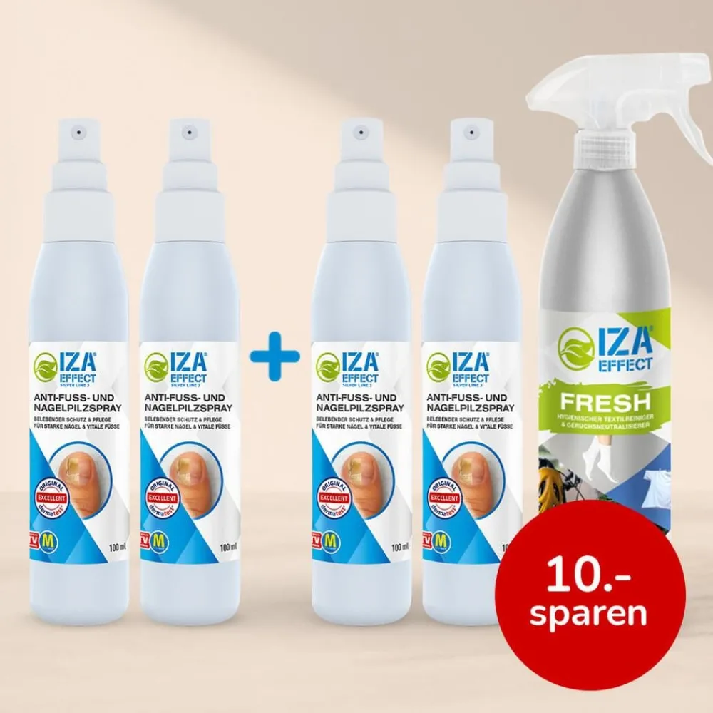 Keine Körperpflege & Hygiene-Mega-Spar-Set IZA Effect Anti Fuß- & Nagelpilz Spray 2+2 + IZA Fresh