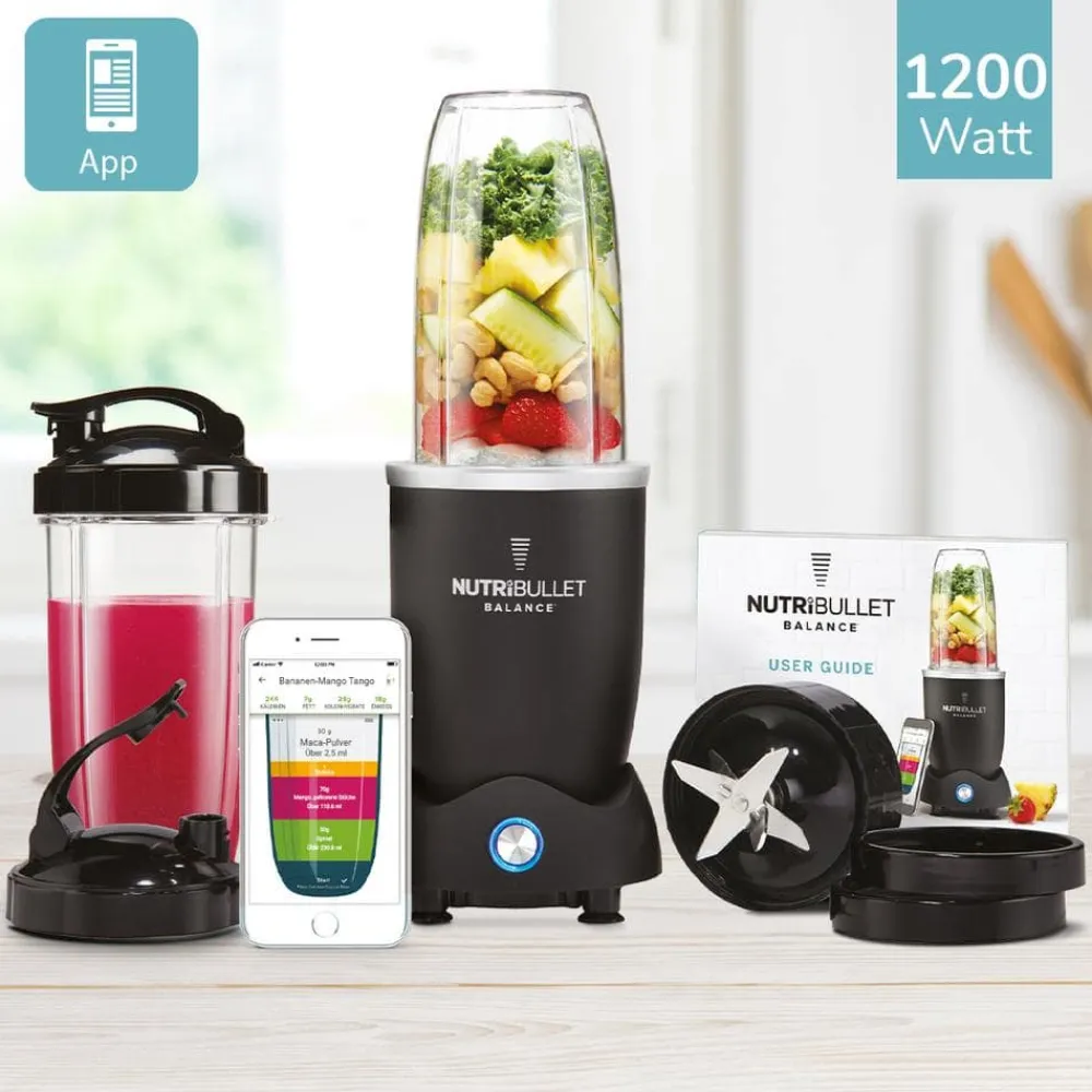 NutriBullet Küchenhelfer & Kochzubehör|Küchengeräte-® Balance Standmixer / schwarz