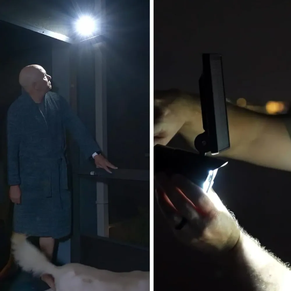 Panta Smarte Haushaltshelfer|Beleuchtung-Safe Light Solar LED Außenleuchte 250 Lumen 1+1 GRATIS