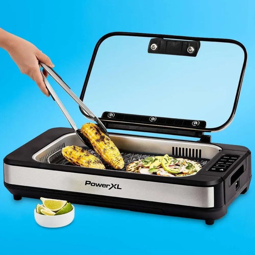 PowerXL Küchengeräte-Smokeless Grill Elite 2in1-Indoorgrill mit integriertem Rauchabzug