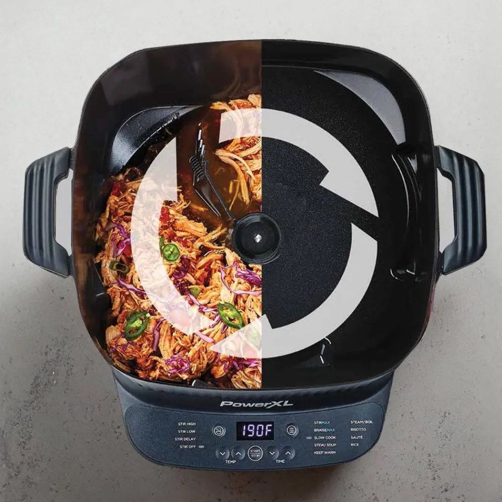 PowerXL Küchengeräte-StirMax 9in1 MultiCooker Multikocher mit automatischem Rühreinsatz
