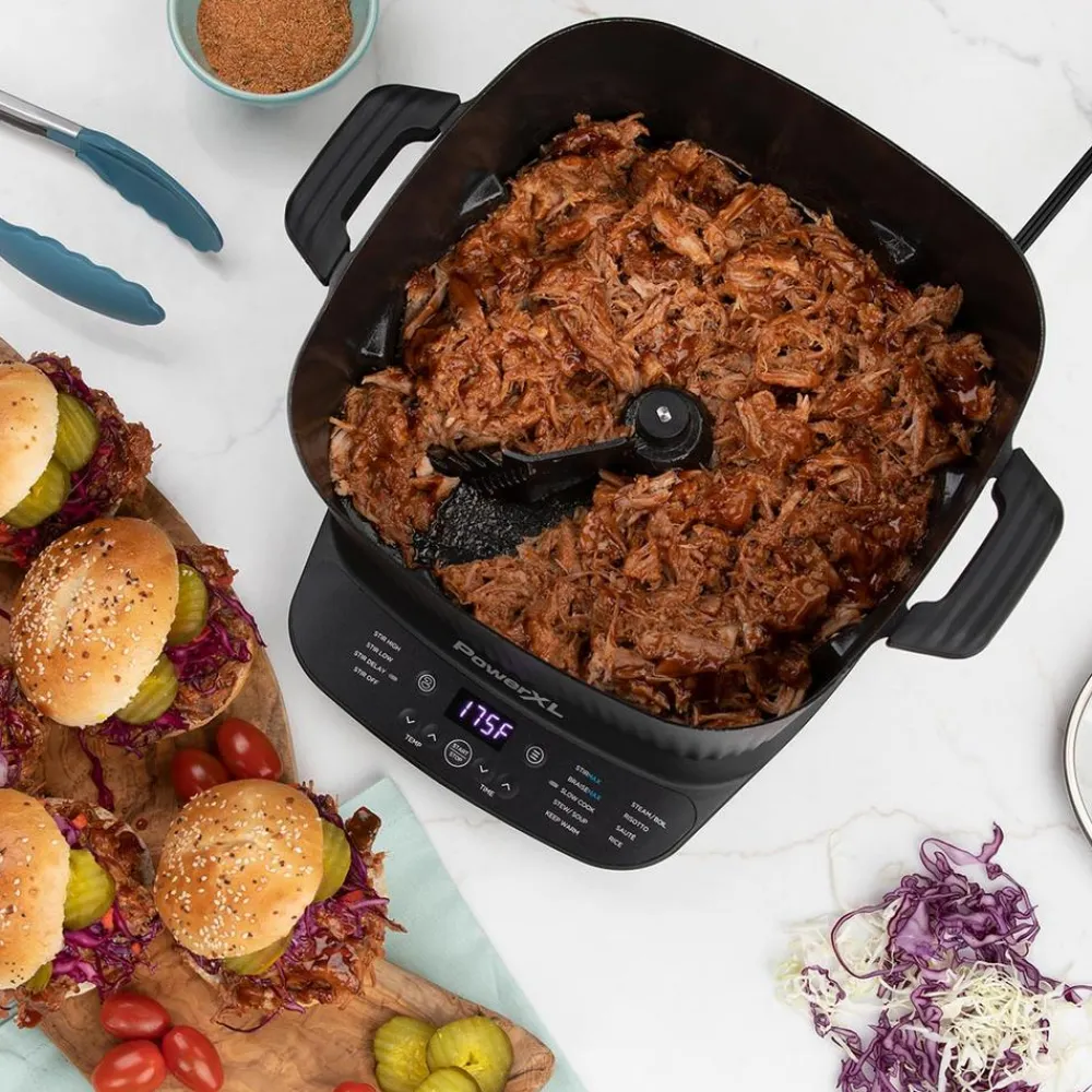 PowerXL Küchengeräte-StirMax 9in1 MultiCooker Multikocher mit automatischem Rühreinsatz