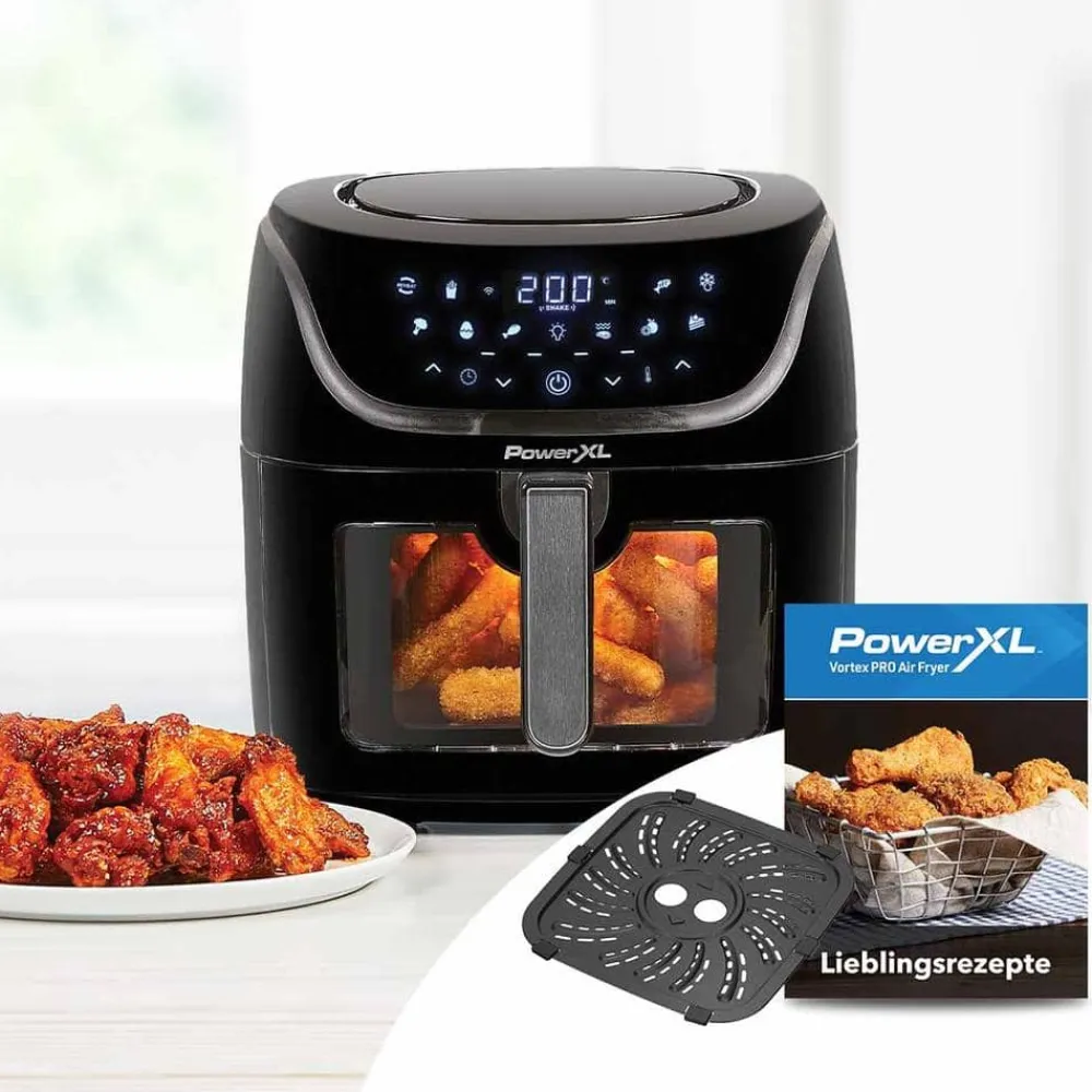 PowerXL Küchengeräte-Vortex PRO AirFryer 7in1 Heißluftfritteuse mit Sichtfenster