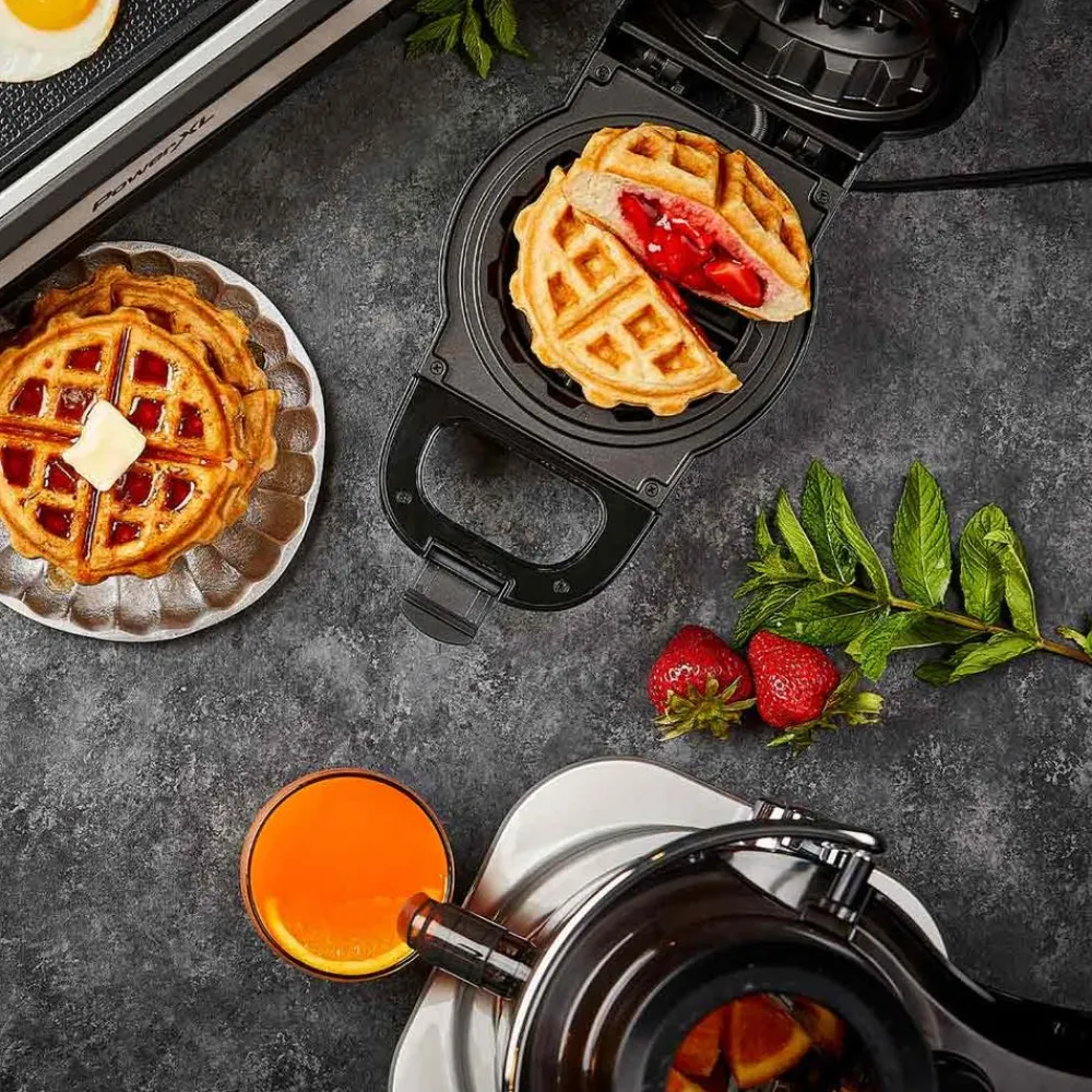 PowerXL Küchengeräte-Waffle Star Waffeleisen 18cm 2er Spar-Set inkl. Rezeptheft GRATIS