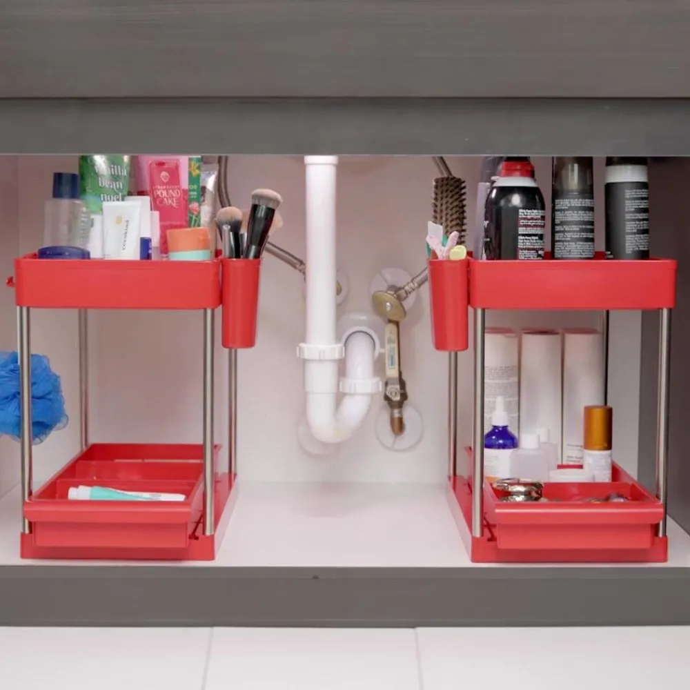 Keine Clevere Alltagshelfer|Smarte Haushaltshelfer-Ruby Rolling Rack Organizer ausziehbares Regal