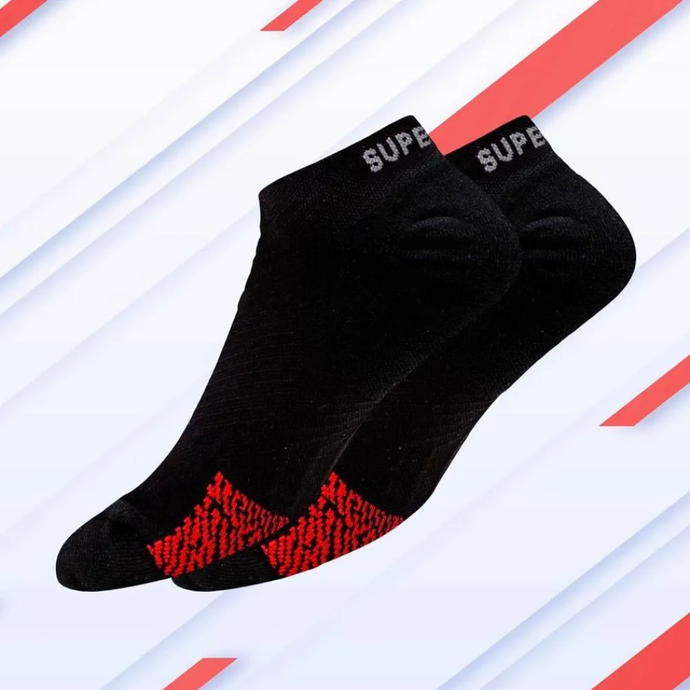 Keine Textil|Gesundheit & Wohlbefinden-SuperNeuro Athletic No Show Socken schwarz