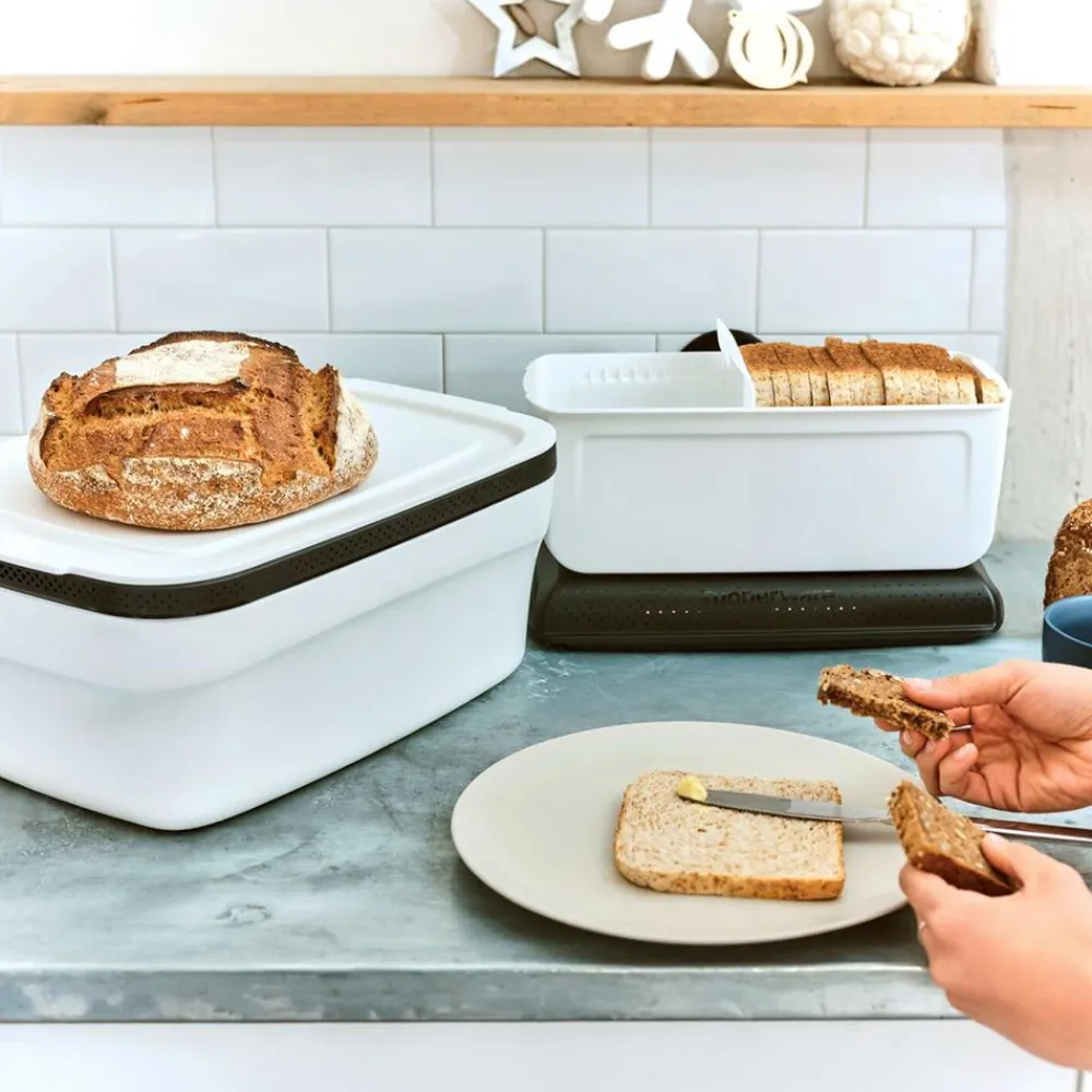 Tupperware Clevere Alltagshelfer|Smarte Haushaltshelfer-BreadSmart Spar-Set (bestehend aus beiden Brotkasten-Größen)
